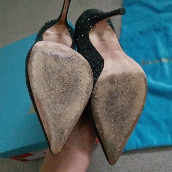 Jean Michel Cazabat black sparkly shoes 39 Pums Heels - Picture 7 of 8